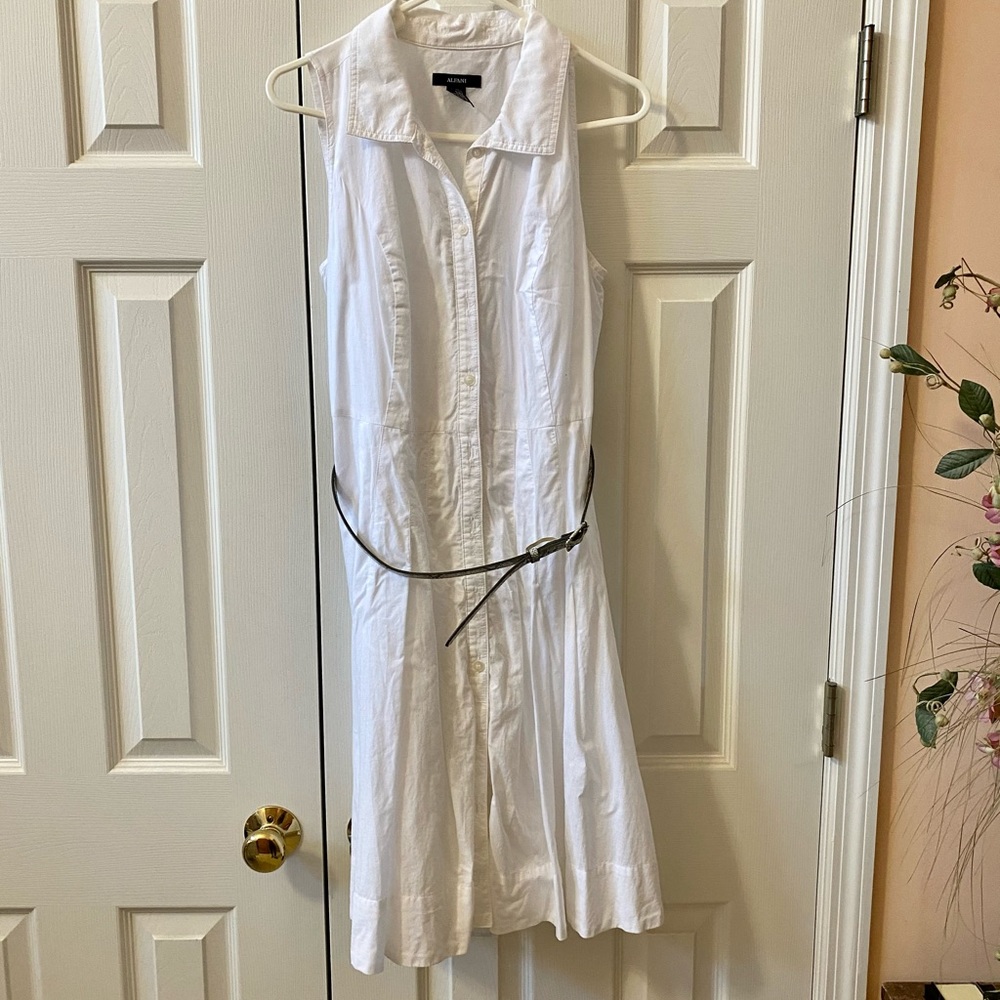 White shirt dress